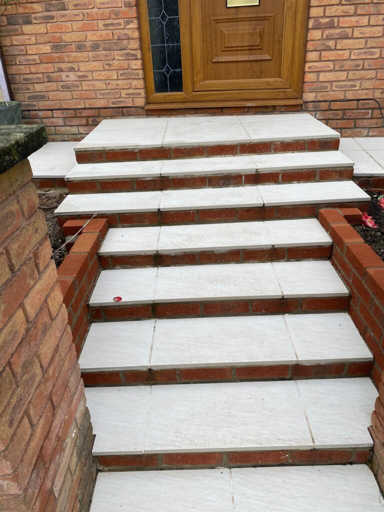 Construction of new steps in Cardiff